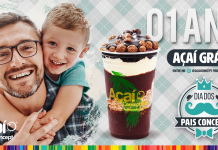 Açaí Concept vai sortear um ano de açaí grátis no Dia dos Pais