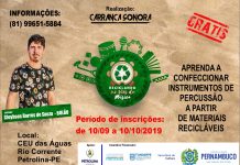 Projeto ‘Reciclando no Viés da Música’ oferece curso gratuito em Petrolina – PE