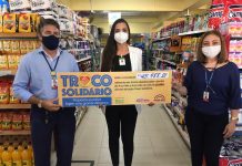Campanha Troco Solidário, da rede de supermercados Arco-Mix e do atacarejo ArcoVita, faz entrega de doação ao Hospital de Câncer de PE