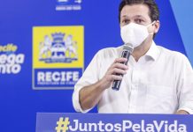 Prefeito do Recife, Geraldo Julio, alerta para a importância da continuidade do uso de máscaras