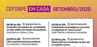 Projeto Cefospe em Casa traz a II Webinar e programação de lives para setembro