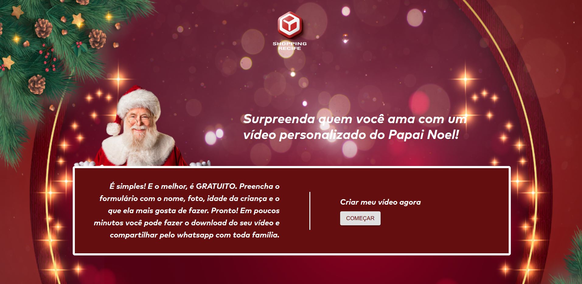 Shopping Recife disponibiliza site para envio de recadinhos do Papai Noel |  Portal Pinzón