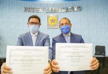 Prefeito eleito do Cabo, Keko do Armazém e o vice-prefeito, José de Arimateia, são diplomados