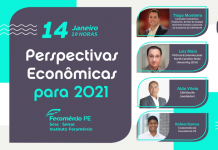 Fecomércio-PE realiza debate com especialistas, para discutir os impactos sofridos e as projeções na economia de Pernambuco e do Brasil, para 2021