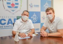 No Cabo de Santo Agostinho, Keko do Armazém recebe o Prefeito de Petrolina, Miguel Coelho