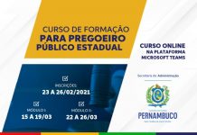 Curso de Formação de pregoeiro público, abre inscrições este mês