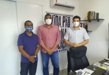 Diretoria do SATENPE se reúne com o deputado federal Carlos Veras