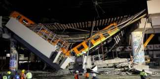 México: queda de viaduto por onde passava metrô deixa mortos e feridos