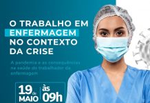 Satenpe promove webnário sobre o trabalho em enfermagem no contexto da crise