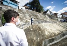 RECIFE: João Campos entrega obra que garante proteção definitiva de encosta na Rua Bela Vista, em Dois Unidos