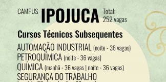 Processo de Ingresso do IFPE, oferece 252 vagas no Campus Ipojuca