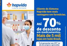 Hapvida Clube de Vantagens firma parceria com Drogaria São Paulo, Drogarias Pacheco, DrogaRaia, Drogasil e Pague Menos