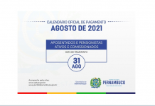 Governo de Pernambuco paga salário de agosto nesta terça-feira(31)