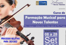 Inscrições para curso gratuito de formação musical encerram nesta terça-feira (28)