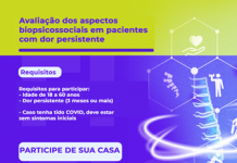 Estudantes de Fisioterapia da UFPE procuram voluntários, para pesquisa de avaliação dos aspectos biopsicossociais em pacientes com dor persistente