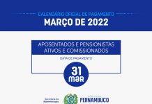 Salário de todos os servidores estaduais de Pernambuco, será pago na próxima quinta-feira, dia 31 de março