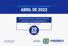 Salário de todos os servidores estaduais de Pernambuco será pago nesta sexta-feira, dia 29 de abril