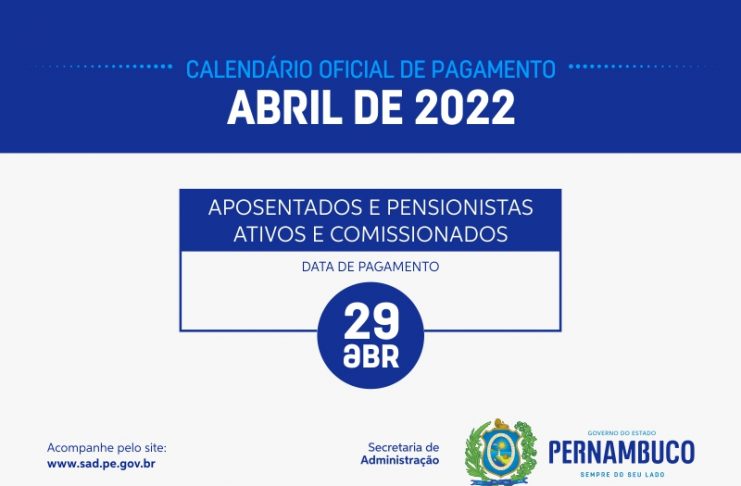 Salário de todos os servidores estaduais de Pernambuco será pago nesta sexta-feira, dia 29 de abril