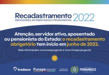 Recadastramento do servidor ativo, aposentado e pensionista do Estado de Pernambuco, tem início em junho