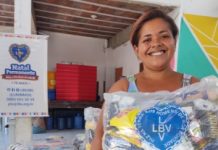 Caravana da Solidariedade do Natal da LBV faz entrega de cestas de alimentos em Caruaru, nesta quarta-feira(14/12)