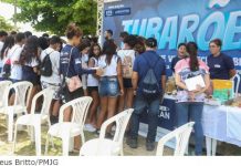 Exposição sobre tubarões, promovida pela Prefeitura do Jaboatão, atrai atenção da população