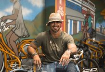 Bicicletário do Plaza ganha painel de Rafa Mattos, para celebrar o Dia Internacional do Ciclista