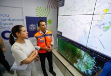Governadora de Pernambuco, Raquel Lyra, visita sede da Apac para monitorar chuvas e reforça que Estado está trabalhando de forma integrada