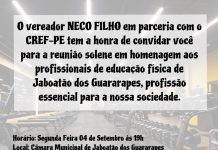 Profissionais de Educação Física do Jaboatão dos Guararapes serão homenageados