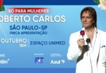 Roberto Carlos faz show exclusivo para as mulheres no Espaço Unimed
