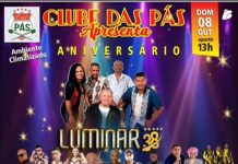 Clube das Pás celebra neste domingo (8), o aniversário da Banda Luminar com diversas atrações