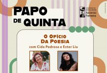 O Ofício da Poesia: Papo de Quinta reúne Cida Pedrosa e Ezter Liu, na Livraria do Jardim