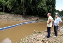 Prefeitura do Jaboatão dos Guararapes instala ecobarreira flutuante no rio Jaboatão