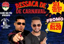 Clube das pás apresenta nesta sexta (20), a Ressaca de Carnaval das Pás com Condinho e Will Nuance