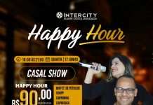 Hotel Intercity Costa Dourada promove happy hour com o Casal Show, Amanda Marques e Danilo Mesquita