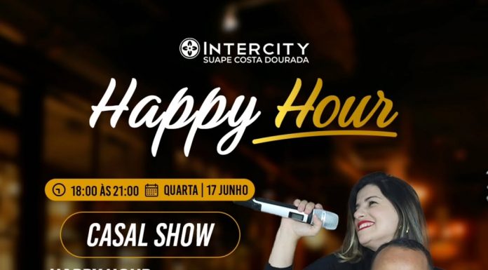 Hotel Intercity Costa Dourada promove happy hour com o Casal Show, Amanda Marques e Danilo Mesquita