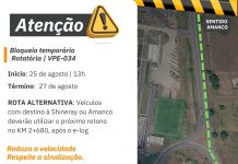 Motoristas devem ficar atentos a bloqueio parcial da rotatória Shineray, no Complexo Viário de Suape, a partir desta terça-feira